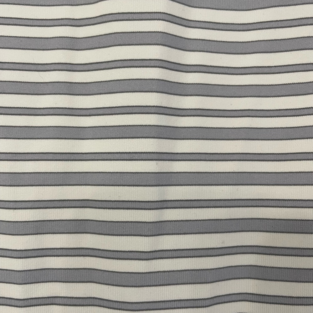 J. McLaughlin Women’s Large Gray and White Striped Sleeveless Shift Midi Dress - Picture 2 of 9